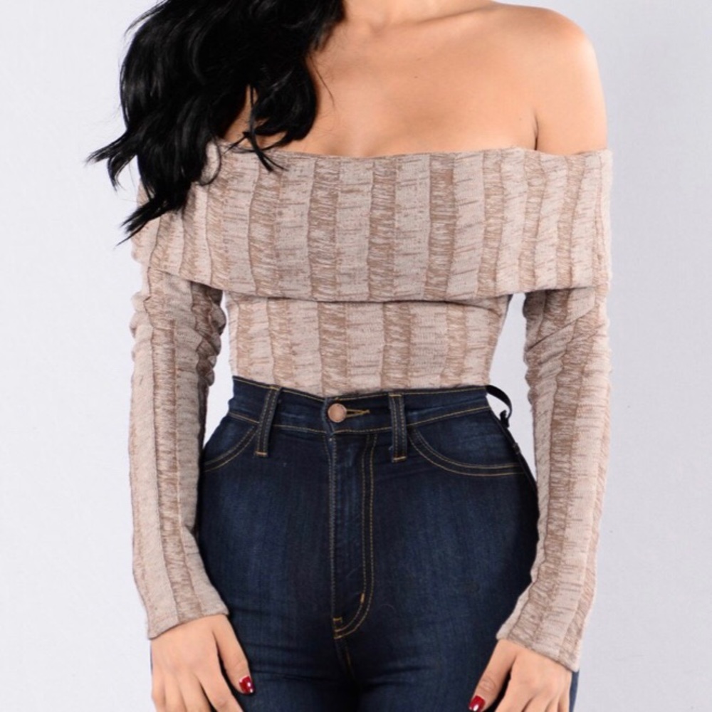 Taupe Fashion nova Bodysuit